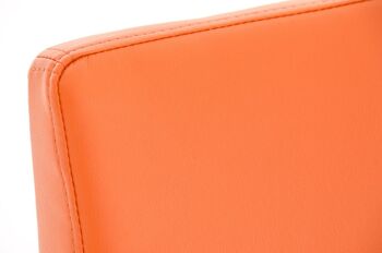 Tabouret de bar Santos B77 orange 51x42,5x102 simili cuir orange Métal noir mat 4