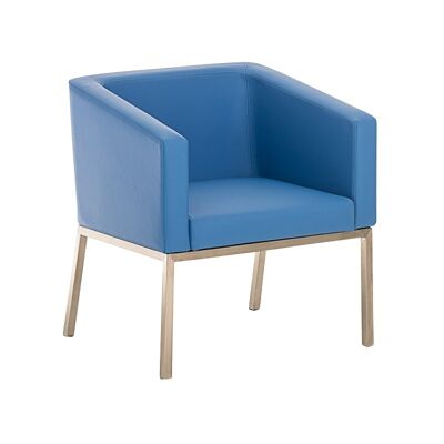 Armchair Nala blue 58x65x73 blue artificial leather stainless steel