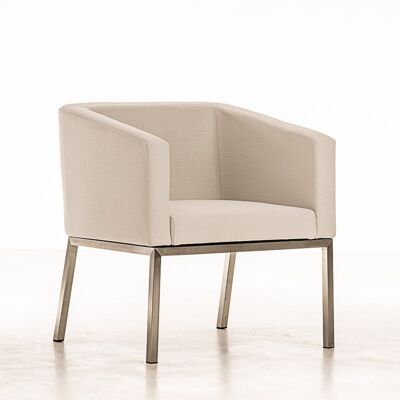 Fauteuil Nala tissu blanc 58x65x73 blanc Matière acier inoxydable