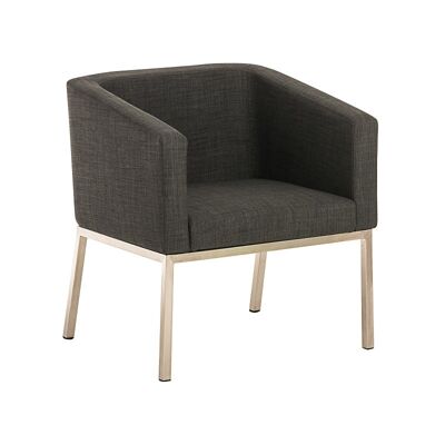 Fauteuil Nala tissu gris foncé 58x65x73 gris foncé Matière acier inoxydable