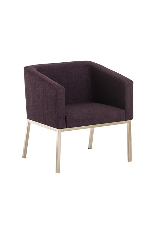 Fauteuil Nala stof paars 58x65x73 paars Materiaal roestvrij staal