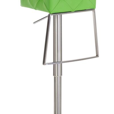 Taburete de bar Mansfield vegetal 42x42x68 cuero artificial vegetal acero inoxidable