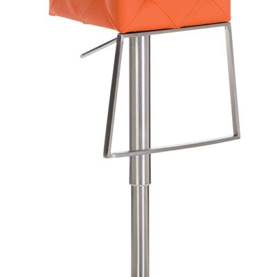 Bar stool Mansfield orange 42x42x68 orange leatherette stainless steel