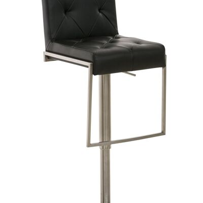 Barhocker Toronto schwarz 45x42x89 schwarzes Kunstleder Edelstahl