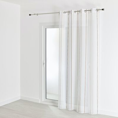 Transparente Streifen – Terrakotta – 140 x 240 cm
