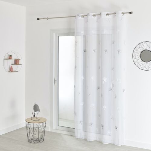 Voilage Fantaisie Brode - Gris - 140 X 260 cm