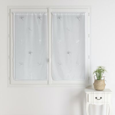 Pair of Embroidered Fancy Veil Windows - Gray 60 X 120 cm