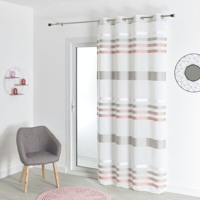 Bayadere Stripe Etamine Curtain - Pink - 140 X 260 cm