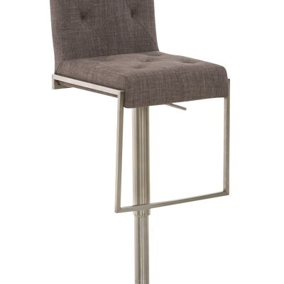 Barhocker Toronto Stoff Grau 45x42x89 Graues Kunstleder Edelstahl