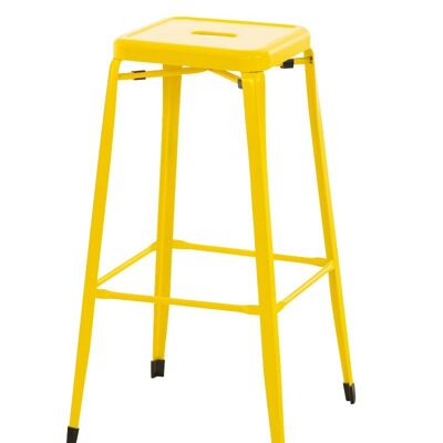 Taburete de bar amarillo Marten 43x43x77 metal amarillo