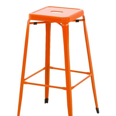 Taburete de bar Marten naranja 43x43x77 naranja metal metal