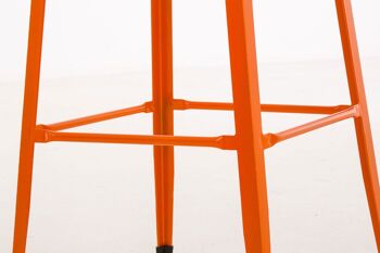 Tabouret de bar Marten orange 43x43x77 métal orange métal 5