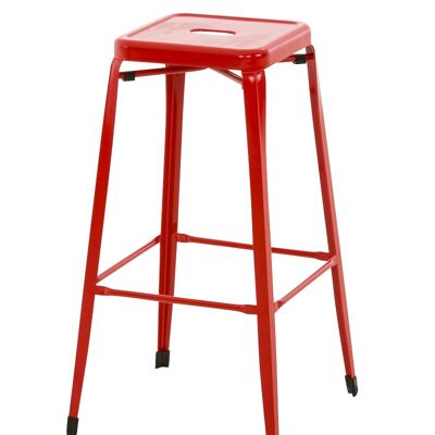 Taburete de bar Marten rojo 43x43x77 rojo metal metal