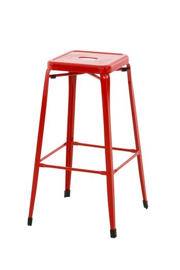 Tabouret de bar Marten rouge 43x43x77 métal rouge métal 1