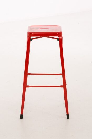 Tabouret de bar Marten rouge 43x43x77 métal rouge métal 2