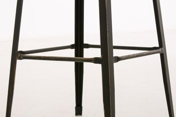 Tabouret de bar antique martre or noir 43x43x77 métal noir or métal 5