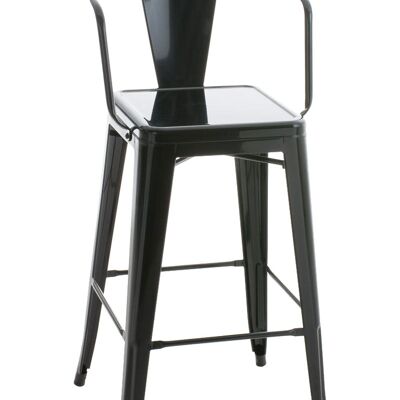 Bar stool Vasbro black 56x51x106 black metal metal