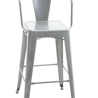 Bar stool Vasbro silver 56x51x106 silver metal metal