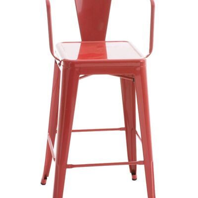 Taburete de bar Vasbro rojo 56x51x106 metal rojo