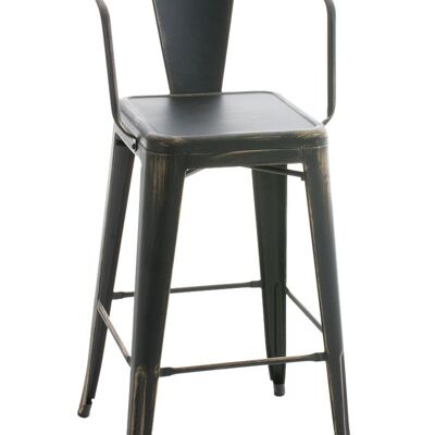 Bar stool Vasbro black gold 56x51x106 black gold metal metal