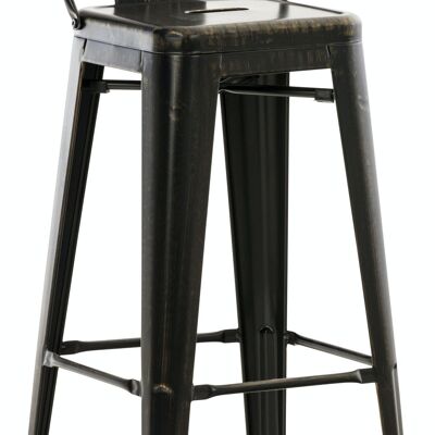 Bar stool Mason antique black gold 43x44x96 black gold metal metal