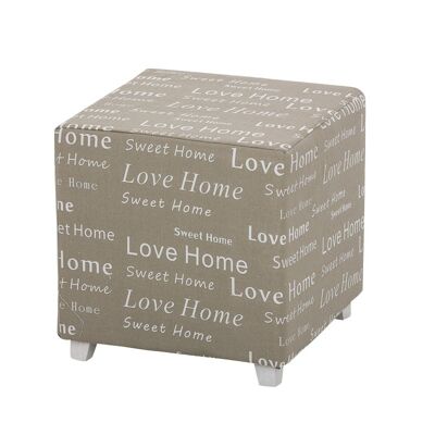 Hocker Fabienne Grau 40x40x41 Grau Material Holz