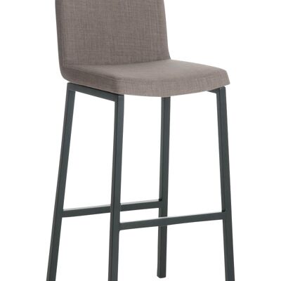 Sgabello da bar Tessuto Vagos B77 Grigio 41x41x102 Grigio Materiale Metallo nero opaco