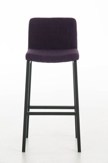 Tabouret de bar Vagos tissu B77 violet 41x41x102 violet Matière Métal noir mat 2