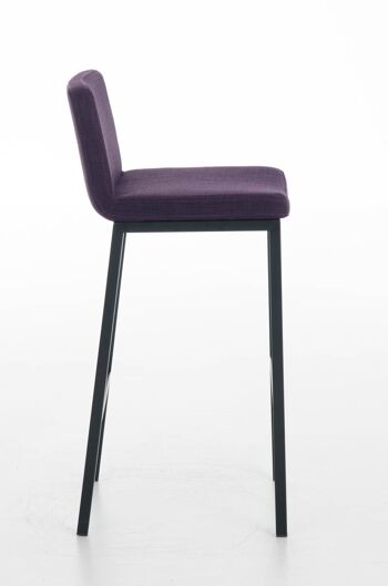 Tabouret de bar Vagos tissu B77 violet 41x41x102 violet Matière Métal noir mat 3