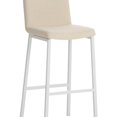 Bar stool Vagos fabric W77 cream 41x41x102 cream Material Metal matt white