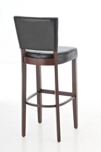 Tabouret de bar Lionel cappuccino marron 44x46x112 simili cuir marron Bois 3