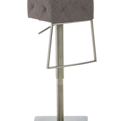 Taburete de bar Mansfield TELA Gris 42x42x68 Gris Material acero inoxidable