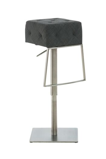 Tabouret de bar Mansfield FABRIC gris foncé 42x42x68 gris foncé Matière acier inoxydable 1