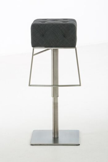 Tabouret de bar Mansfield FABRIC gris foncé 42x42x68 gris foncé Matière acier inoxydable 2