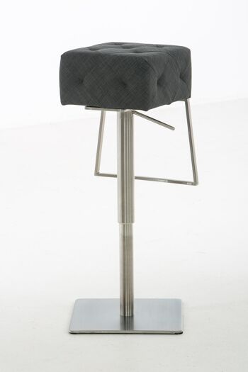 Tabouret de bar Mansfield FABRIC gris foncé 42x42x68 gris foncé Matière acier inoxydable 4