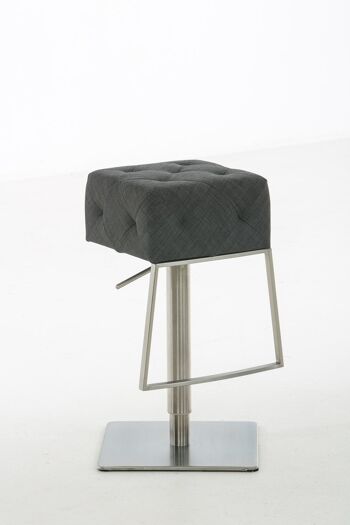 Tabouret de bar Mansfield FABRIC gris foncé 42x42x68 gris foncé Matière acier inoxydable 5