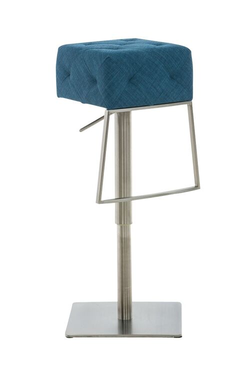 Barkruk Mansfield STOF blauw 42x42x68 blauw Materiaal roestvrij staal