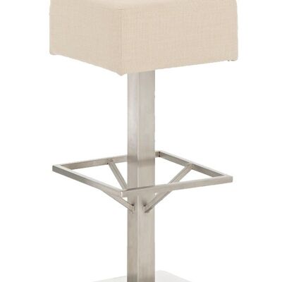 Barhocker Glasgow E85 Stoff creme 35x35x85 creme Material Edelstahl