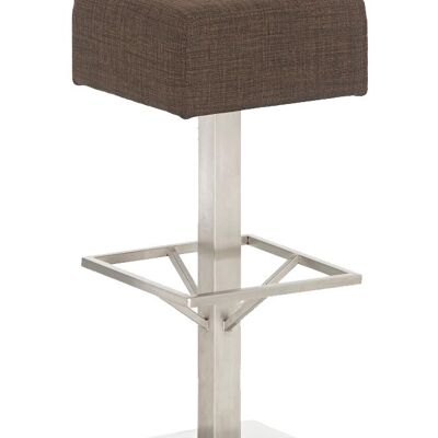 Bar stool Glasgow E85 fabric brown 35x35x85 brown Material stainless steel