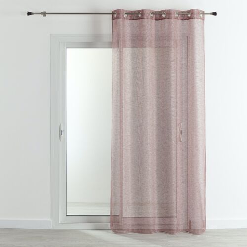 Voilage en Etamine Fantaisie - Bois De Rose - 140X26