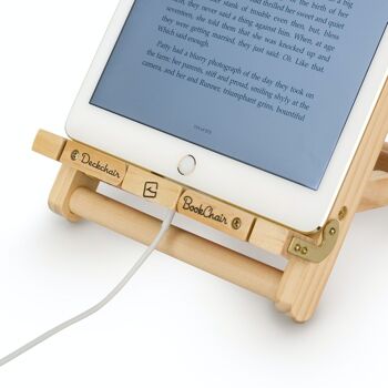 Transat Bookchair - Ipad, Tablet Stand et Book Holder - Multiraye, Bleu ou Rouge 7