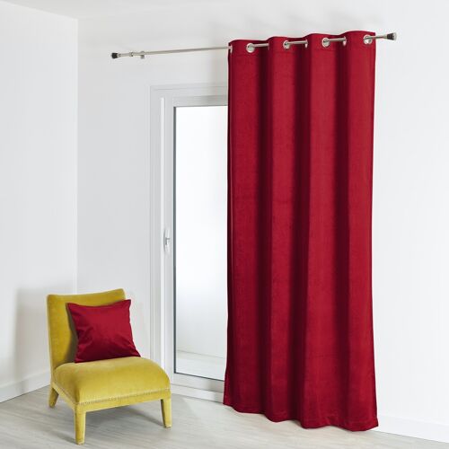 Rideau Velours Uni - Rouge - 135 X 260 cm