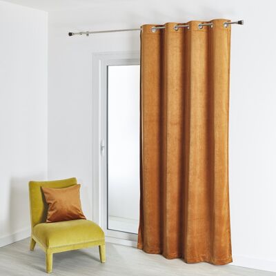 Einfarbiger Samtvorhang - Cognac - 135 x 260 cm