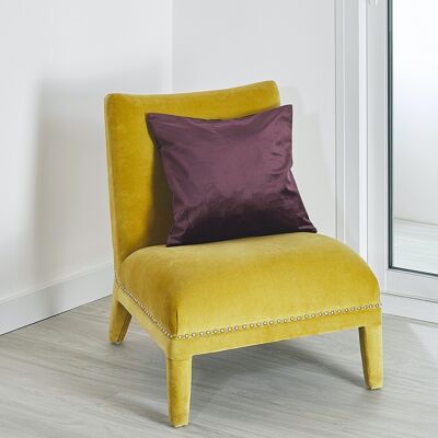 Plain Velvet Cushion - Plum - 45 X 45 cm