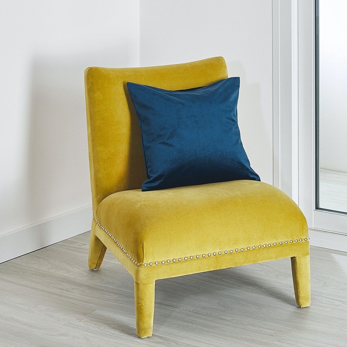 Coussin Velours Uni - Navy - 45 X 45 cm