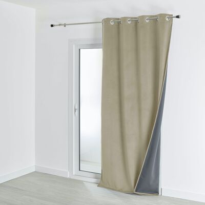 Velvet curtain - Linen - 135 X 280 cm