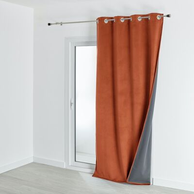 Velvet curtain - Cognac - 135 X 280 cm