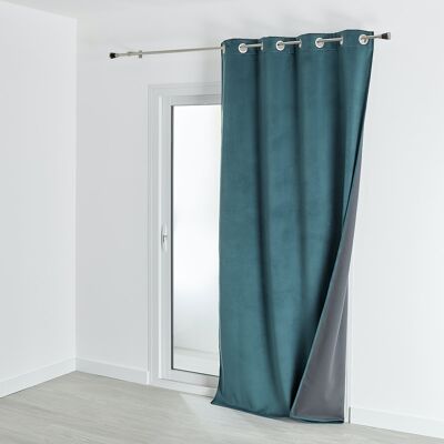 Velvet Curtain - Peacock Blue - 135 X 280 cm