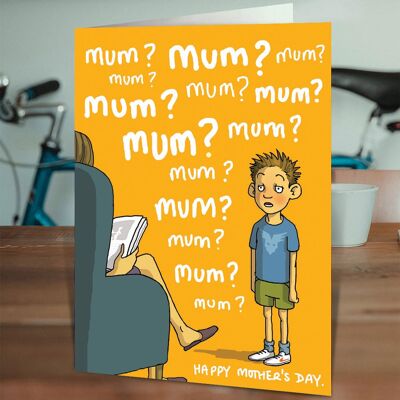 Mum! Mum! Mum! Funny Mother's Day Card