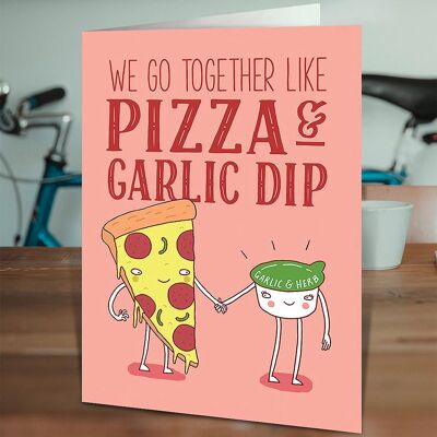 Pizza And Dip Funny Birthday Card